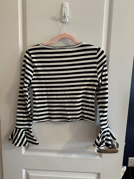 Black and white striped Maeve by Anthropologie top - Picture 3 of 4